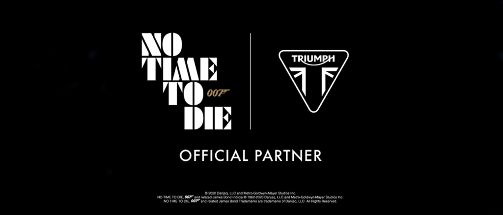 Triumph: officieel partner van No Time To Die.