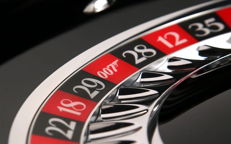 Detail van het roulette draaiwiel